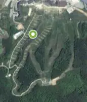 Satellite view of the ski slopes at Alpensia Resort, Korea