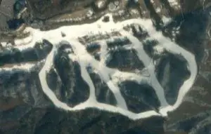 Satellite view of Oak Valley ski resort, Korea